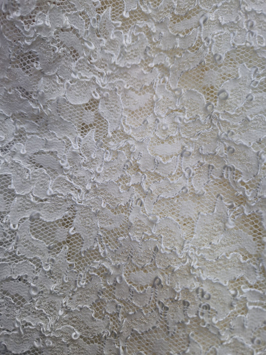 Lace - cream corded 58" wide - sold by the metre