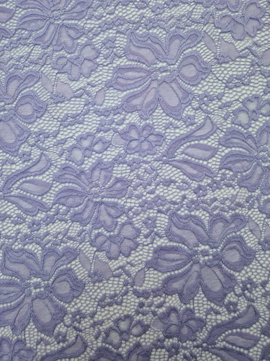 Lace - corded lilac 58" wide - sold by the metre