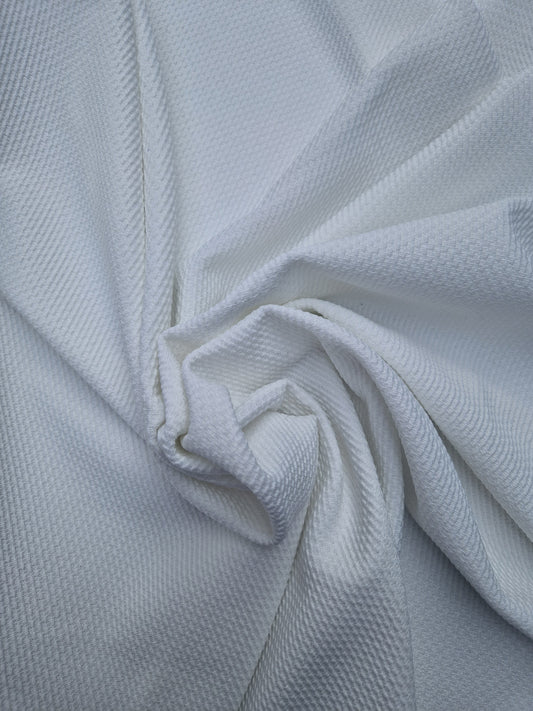 White textured Jersey 58" wide - Sold by the metre