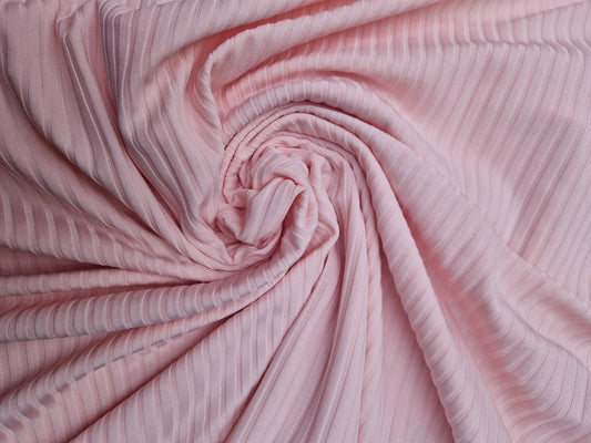 Ribbed pink Jersey 48" wide - sold by the metre