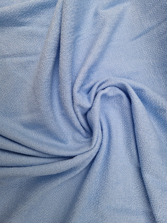 Towel affect powder blue 64" wide -sold by the metre