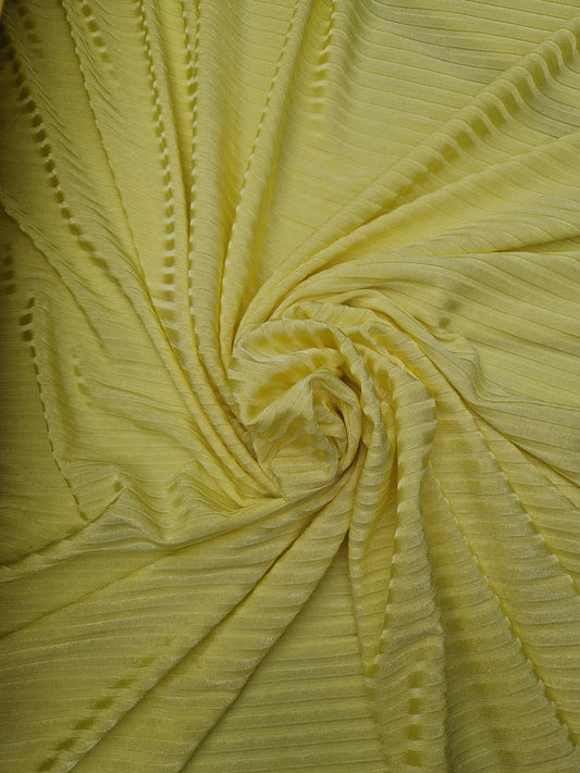 Ribbed Jersey yellow 48" wide - sold by the metre