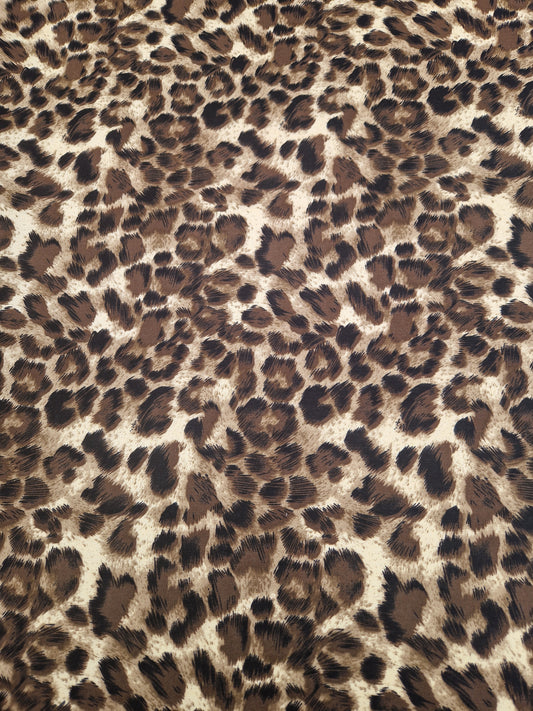 Viscose - Leopard print 58" wide - Sold by the metre