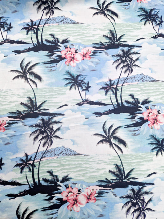 Viscose - hawaii print 58" wide - Sold by the metre