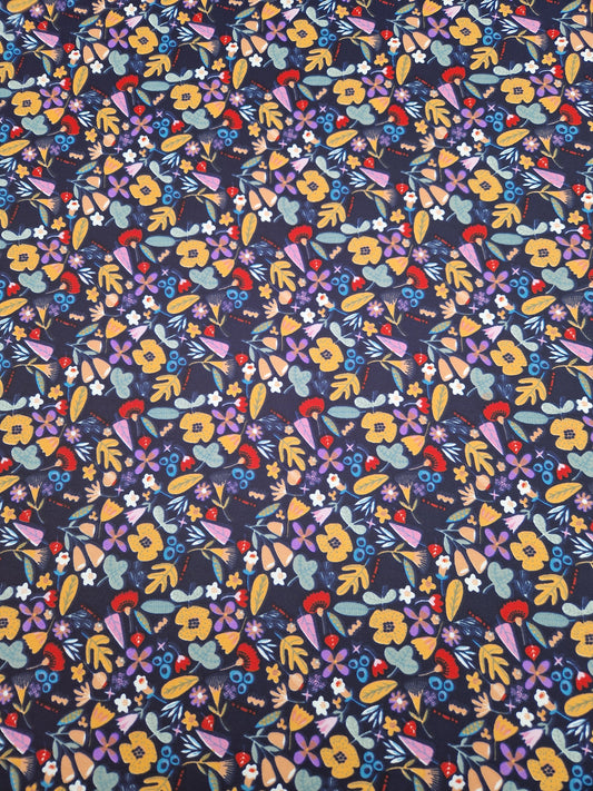 Soft touch polyester flowers 55" wide - sold by the metre