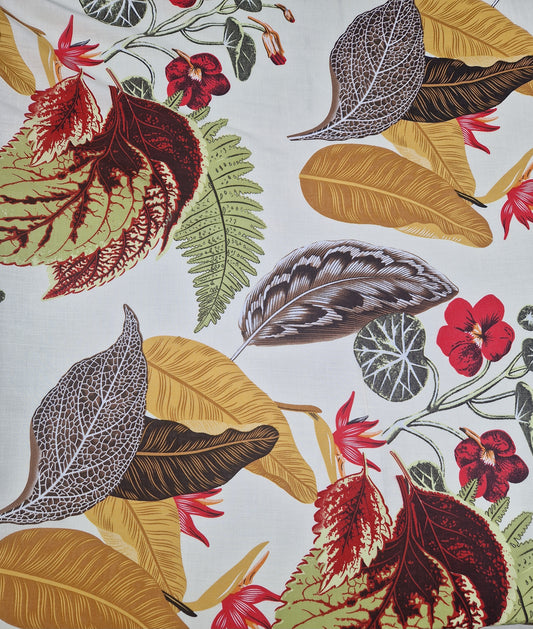 Viscose - leaf print 58" wide - sold by the metre