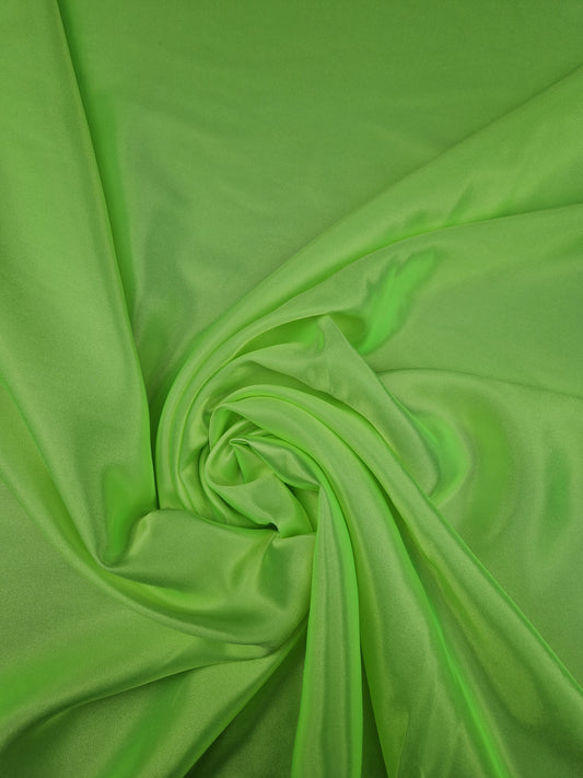 Satin neon yellow 58" wide - sold by the metre