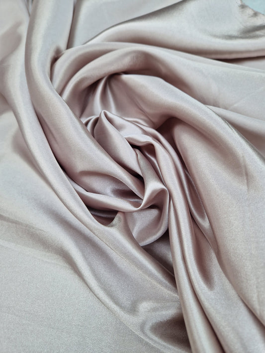 Satin beige 58" wide - sold by the metre
