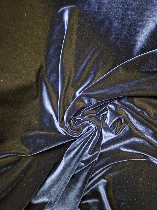 Lycra - velour navy 58" wide - sold by the metre